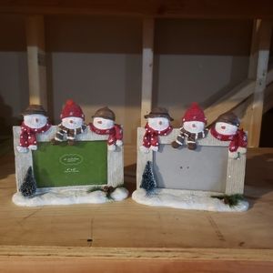 Snowman picture frames.